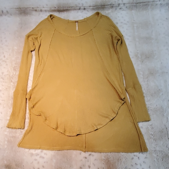 Free People Tops - Free People Hi Lo Stretchy Distressed Thermal